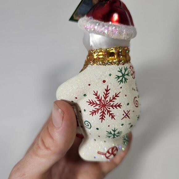 NWT Old World Christmas Glistening Peppermint Party Snowman Rare! HTF Retired - Picture 3 of 7